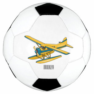 Bola De Futebol Ilustração de desenho animado de Seaplane