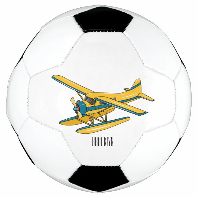 Bola De Futebol Ilustração de desenho animado de Seaplane (Frente)