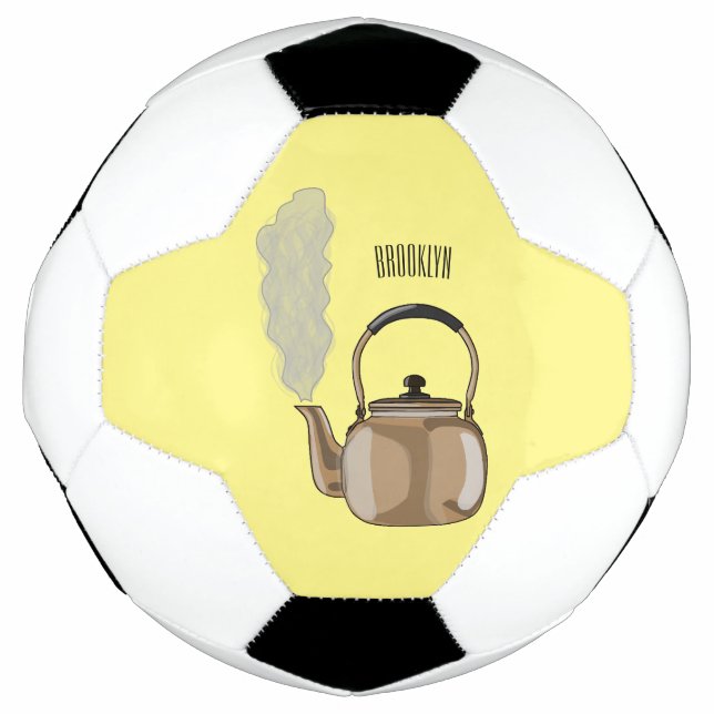 Bola De Futebol Ilustração de desenho animado de Stovetop ou de ch (Frente)