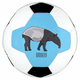 Bola De Futebol Ilustração de desenho animado de Tapir