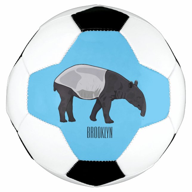 Bola De Futebol Ilustração de desenho animado de Tapir (Frente)