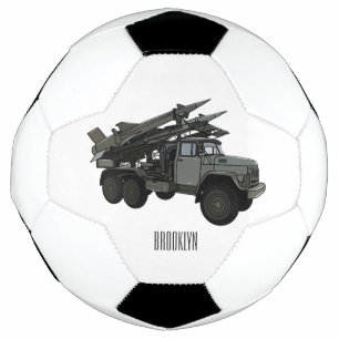 Bola De Futebol Ilustração de desenho animado de veículos mísseis