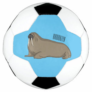 Bola De Futebol Ilustração de desenho animado de Walrus