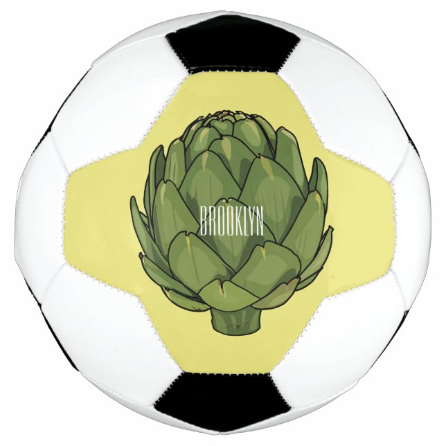 Bola De Futebol Ilustração de desenho animado do Artichoke (Frente)