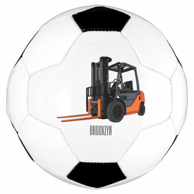 Bola De Futebol Ilustração de desenho animado do empilhador (Frente)