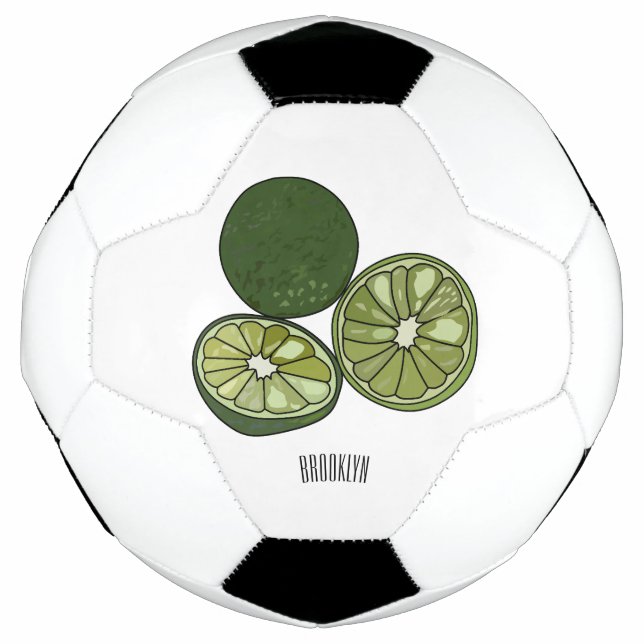 Bola De Futebol Ilustração de desenho animado do limão Kaffir (Frente)