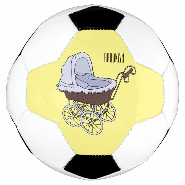 Bola De Futebol Ilustração de desenho animado do stroller (Frente)