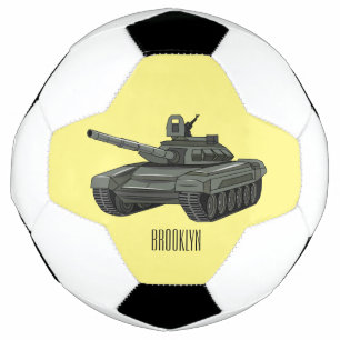 Bola De Futebol Ilustração de desenho animado do Tanque