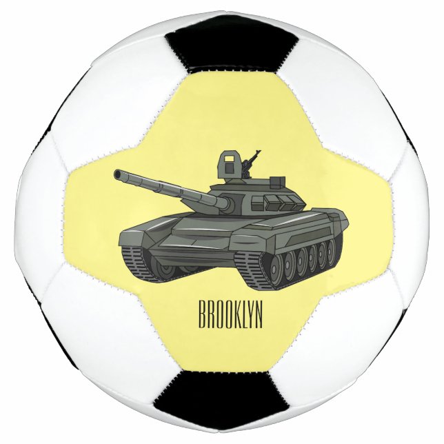 Bola De Futebol Ilustração de desenho animado do Tanque (Frente)