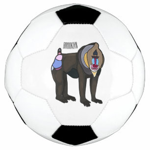 Bola De Futebol Ilustração de desenho animado Mandrill