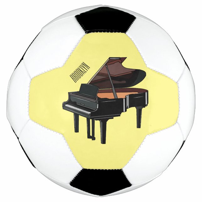 Bola De Futebol Ilustração de desenho animado Piano (Frente)
