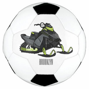 Bola De Futebol Ilustração de desenho animado Snowmobile