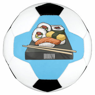 Bola De Futebol Ilustração de desenho animado Sushi
