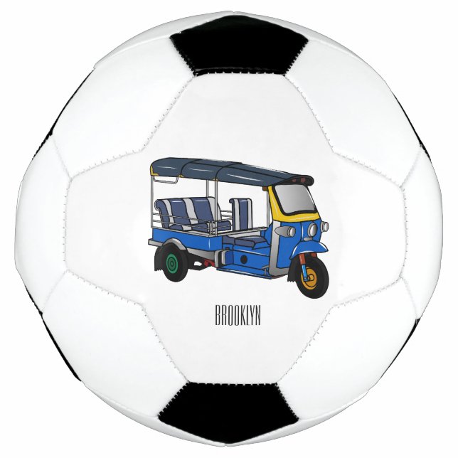 Bola De Futebol Ilustração de desenho animado Tuk tuk (Frente)