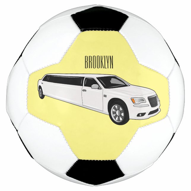 Bola De Futebol Ilustração de desenho da limusine (Frente)