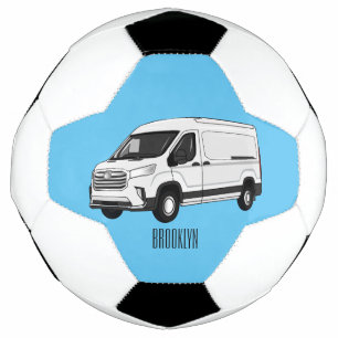 Bola De Futebol Ilustração de desenho de carrinha de entrega