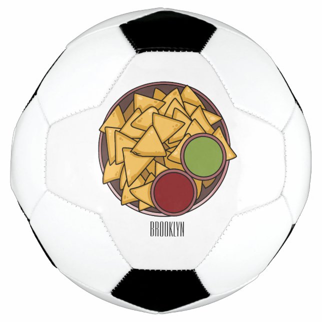 Bola De Futebol Ilustração de desenho de Nachos (Frente)