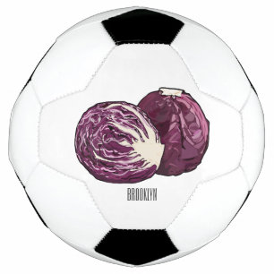 Bola De Futebol Ilustração de desenho de repolho vermelho