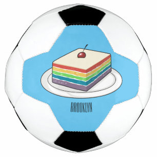 Bola De Futebol Ilustração de desenho do bolo-arco-íris