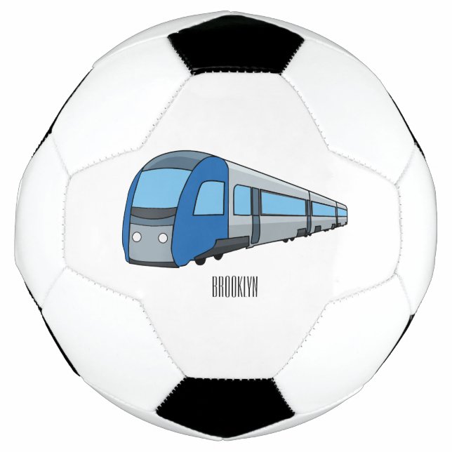 Bola De Futebol Ilustração de desenho do comboio elétrico (Frente)