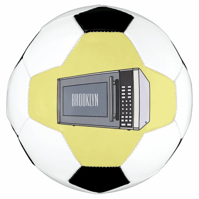 Bola De Futebol Ilustração de desenho em micro-ondas (Frente)