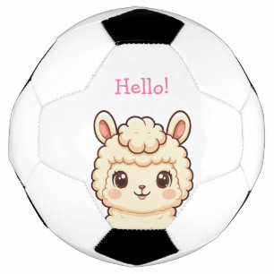 Bola De Futebol Ilustração de lhama fofa design