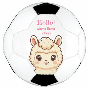 Bola De Futebol Ilustração de lhama fofa design