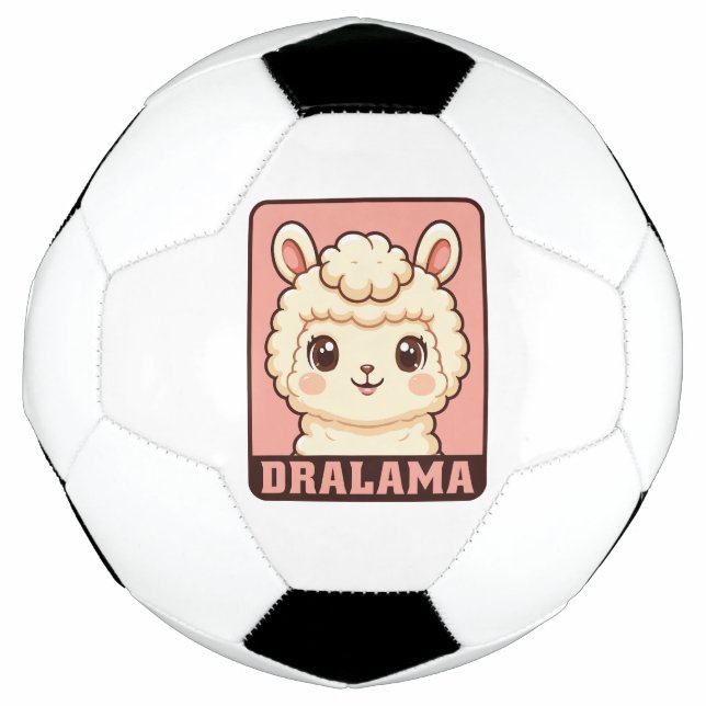 Bola De Futebol Ilustração de lhama fofa design (Frente)