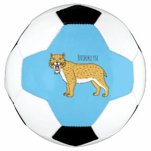 Bola De Futebol Ilustração de tigre com dentes de Saber