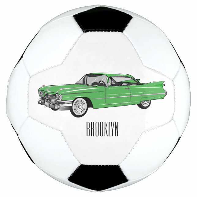 Bola De Futebol Ilustração do desenho animado Classic car 1959 (Frente)