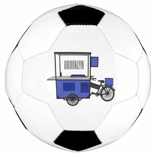Bola De Futebol ilustração do desenho do carrinho de comida (Frente)