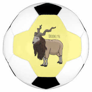 Bola De Futebol Ilustração em desenho animado de cabra Markhor