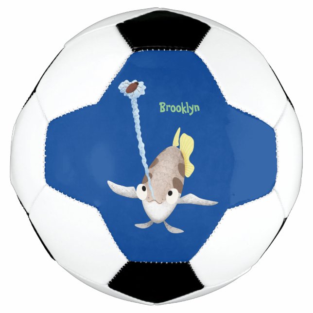 Bola De Futebol Imagem de desenho animado de Arquerfish em Cute (Frente)