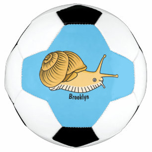 Bola De Futebol Imagem de desenho animado de caracol amarelo-bonit