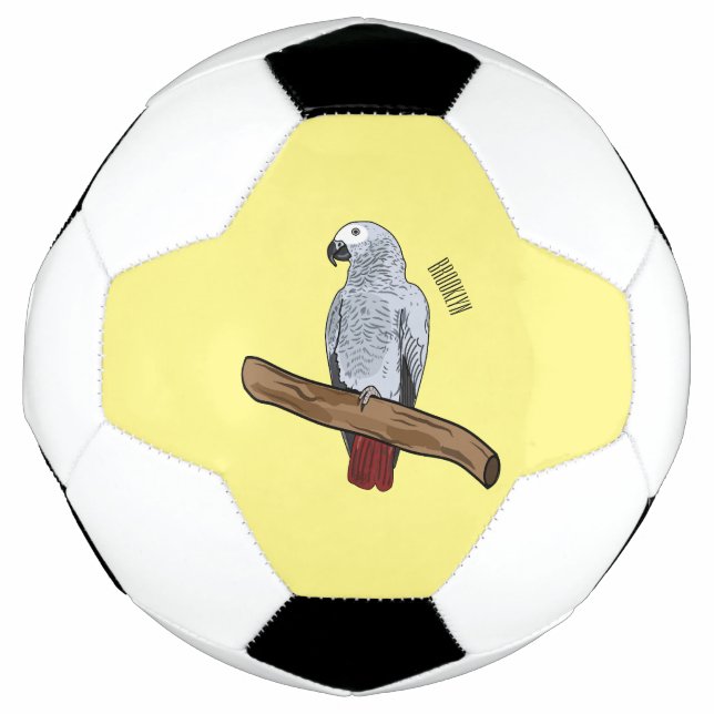 Bola De Futebol Imagem de desenho animado de cinza africana (Frente)