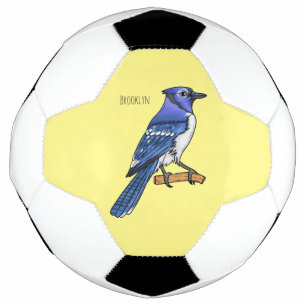 Bola De Futebol Imagem de desenho animado de pássaro azul