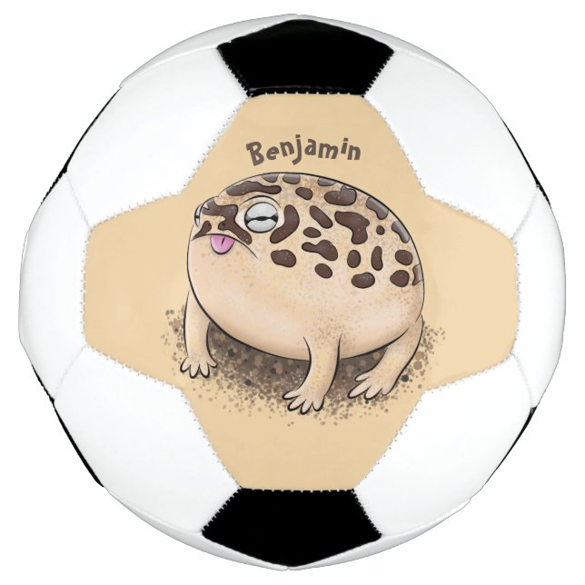 Bola De Futebol Imagem de desenho animado do sapo de chuva deserto (Frente)