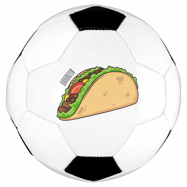 Bola De Futebol Imagem de desenho animado do Taco (Frente)