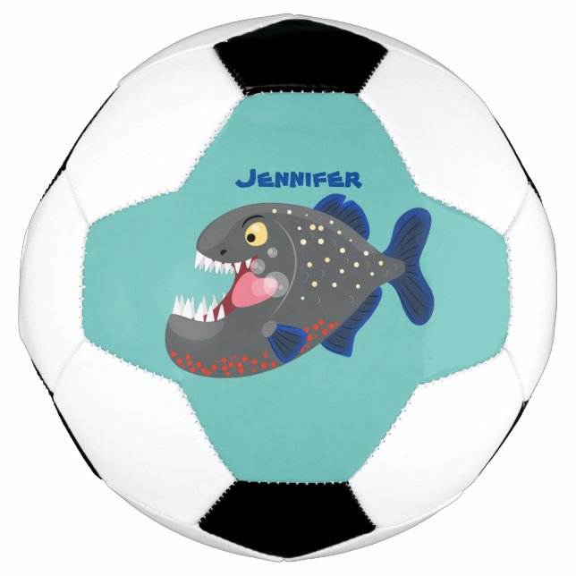 Bola De Futebol Imagem de uma piranha engraçada e famosa (Frente)