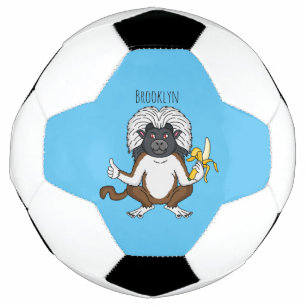 Bola De Futebol Imagem do desenho do macaco Cotton Top Tamarin