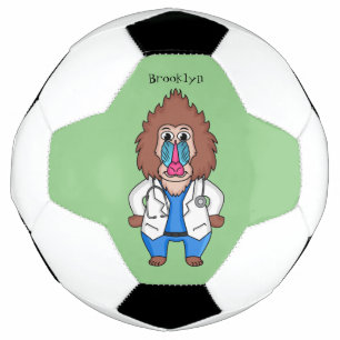 Bola De Futebol Imagem engraçada de cartoon do mandril doutor