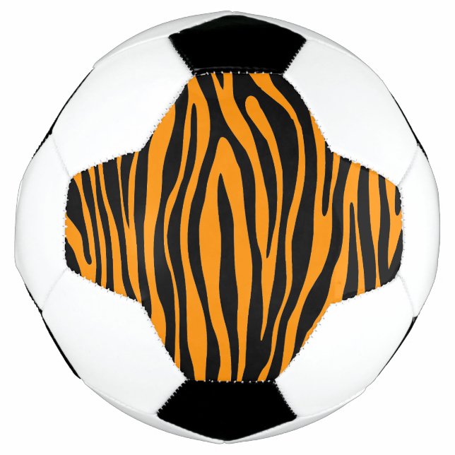 Bola De Futebol Impressão de Princeton Orange Zebra (Frente)