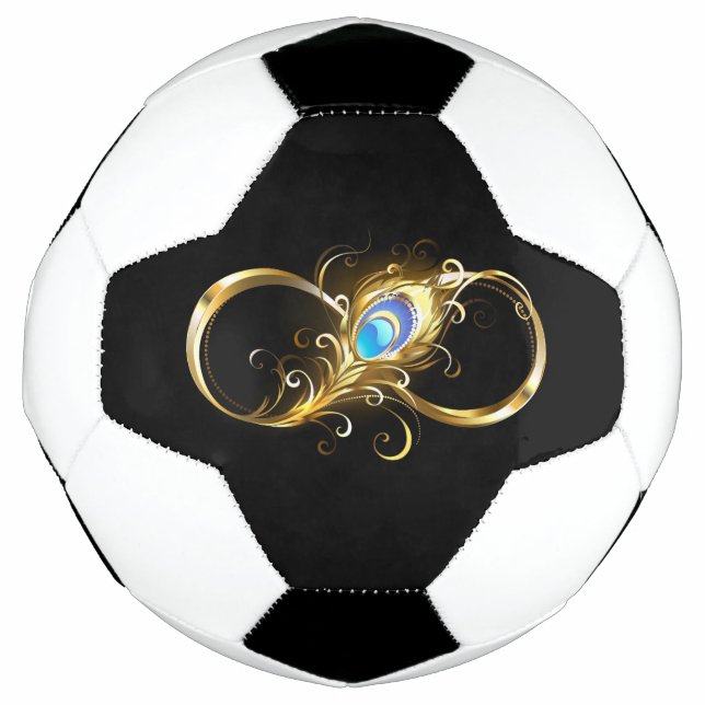 Bola De Futebol Infinidade com a pena Pavão de Ouro (Frente)