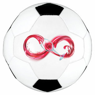 Bola De Futebol Infinidade com vinho tinto