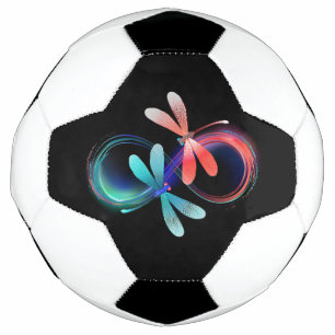 Bola De Futebol Infinito com libélulas brilhantes