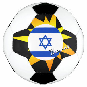 Bola De Futebol Israel Futebol e bandeira israelense / BANG