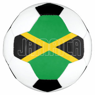 Bola De Futebol Jamaica Flag Green Yellow Patriótico preto