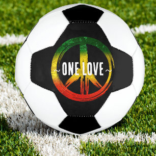 Bola De Futebol Jamaica One Love Rasta Color Symme Jamaican