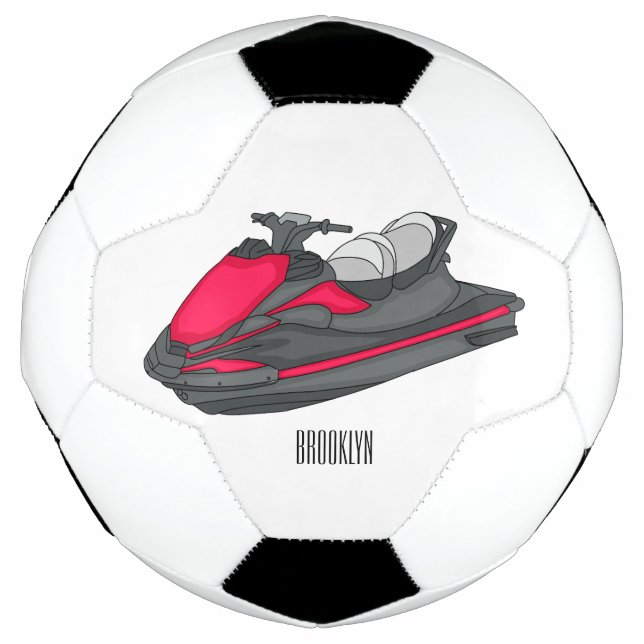 Bola De Futebol Jet ski cartoon illustration (Frente)