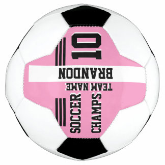Bola De Futebol jogador de futebol branco-rosa personalizado